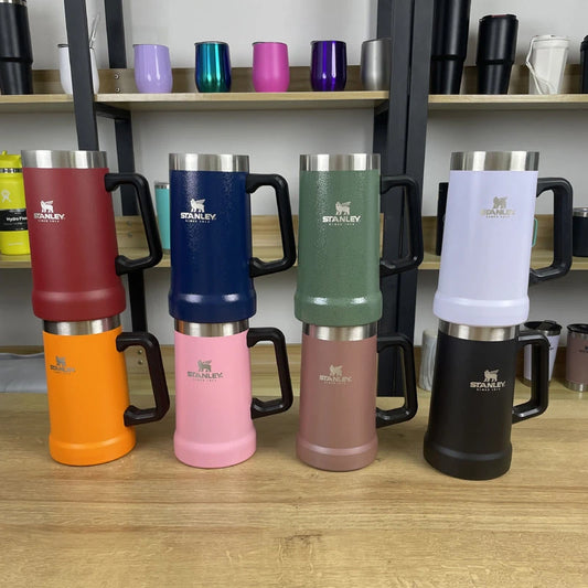 Copo Térmico De Cerveja Com Tampa Stanley Branco 710ml (24oZ)